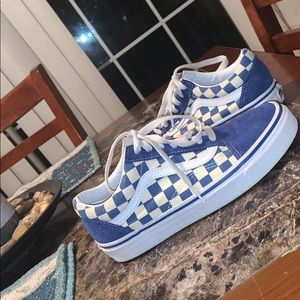 Blue checkered vans